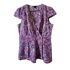 Banana Republic Pink and Blue Blouse